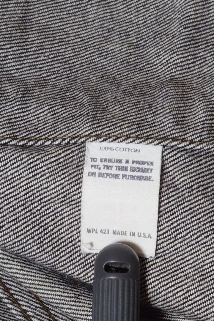 極美品　80s USA製 先染めブラック　リーバイス　70506 44R