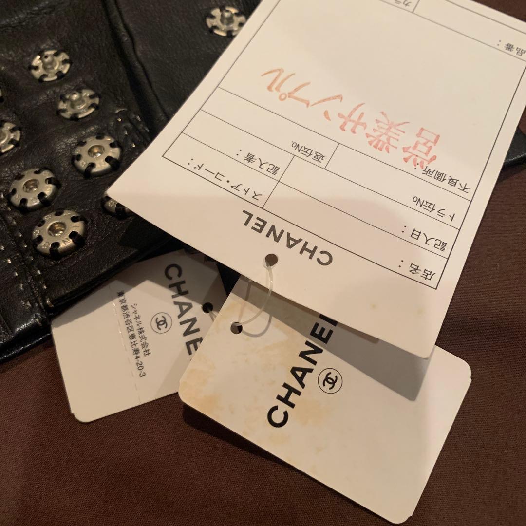 【未使用】CHANEL黒レザーグローブ