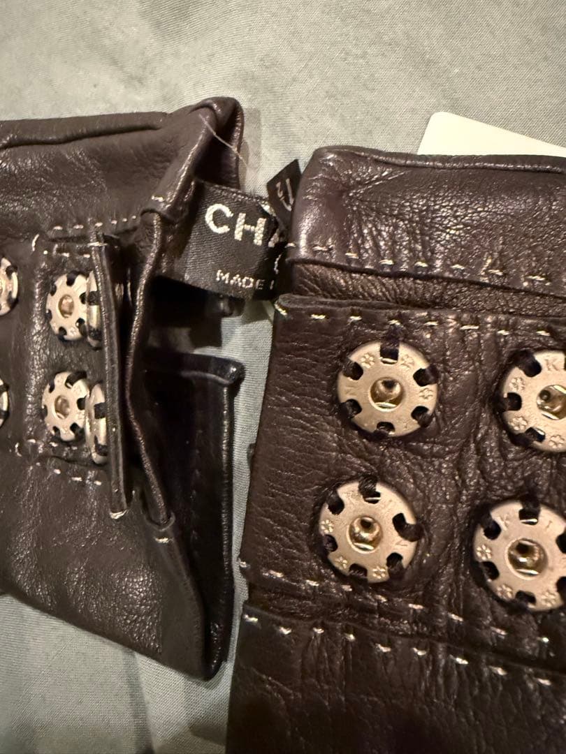 【未使用】CHANEL黒レザーグローブ
