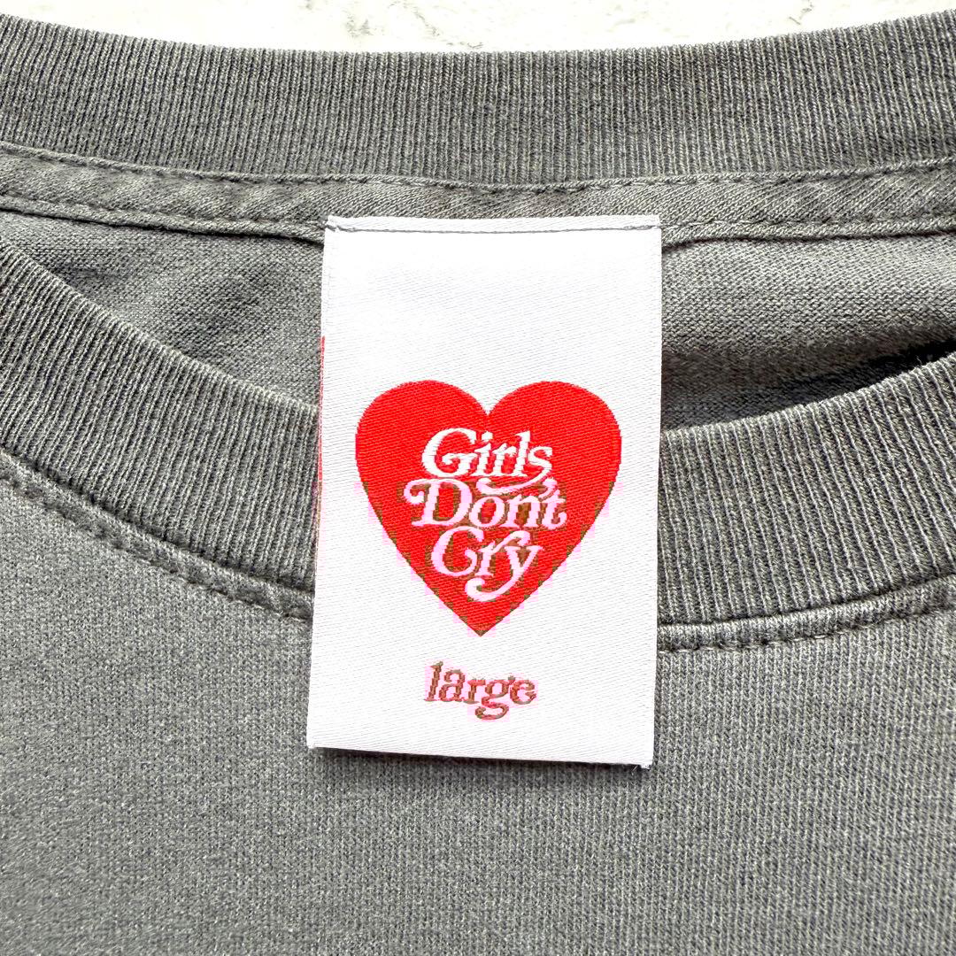 ガールズドントクライ ニードルズ ロンT長袖 L ブラック エメラルドブルー