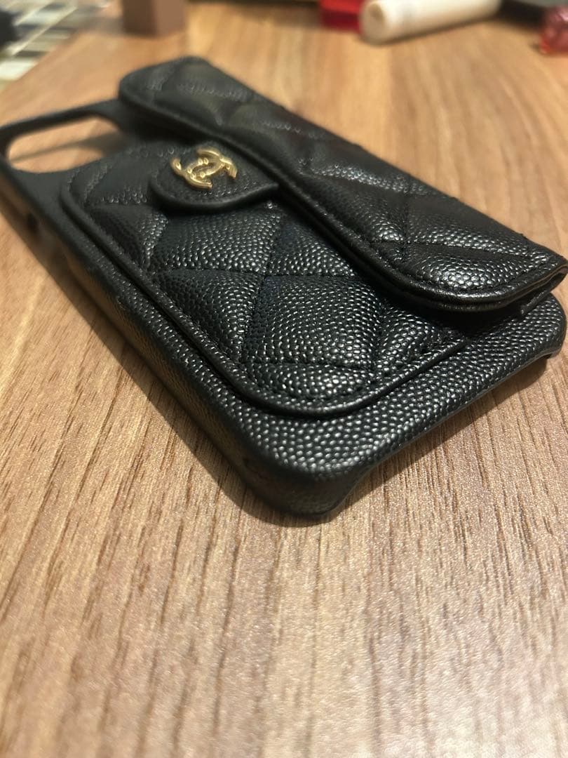 Chanel デザインブラック iPhone用ケース