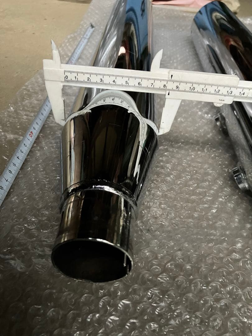 スリップオンマフラー　ハーレー純正（改）イントルーダー等に　ヒートガード付き