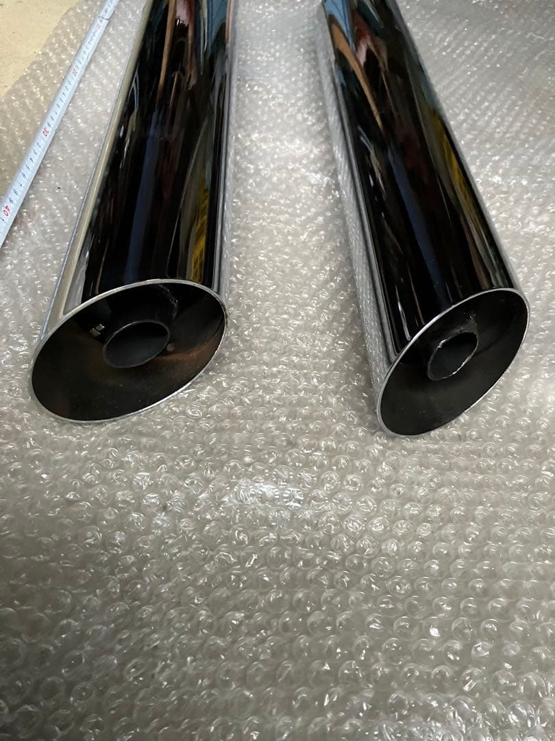 スリップオンマフラー　ハーレー純正（改）イントルーダー等に　ヒートガード付き