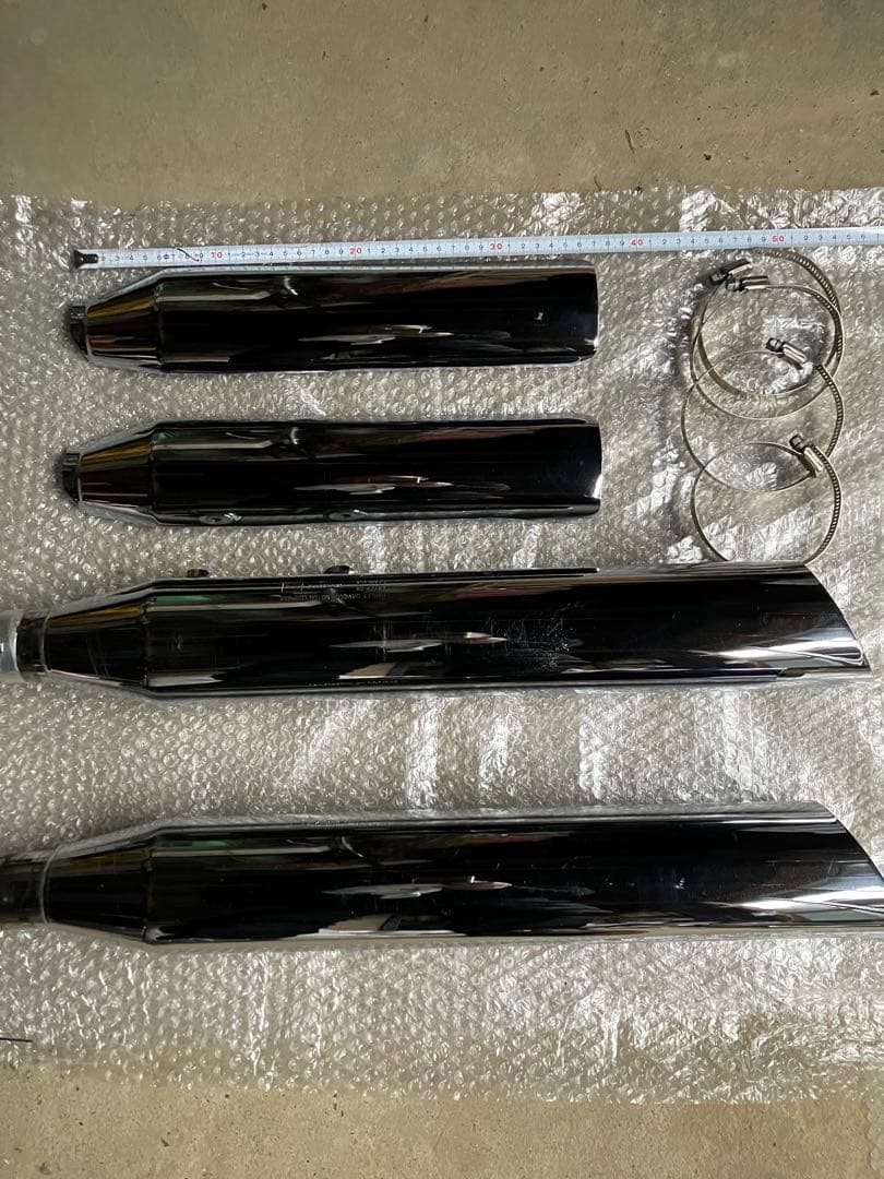 スリップオンマフラー　ハーレー純正（改）イントルーダー等に　ヒートガード付き