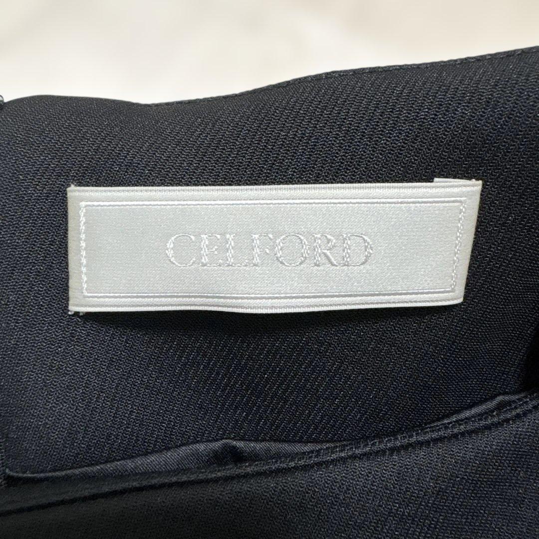 極美品❤️CELFORD トリプルクロスワンピース ロングワンピース 黒 38 M