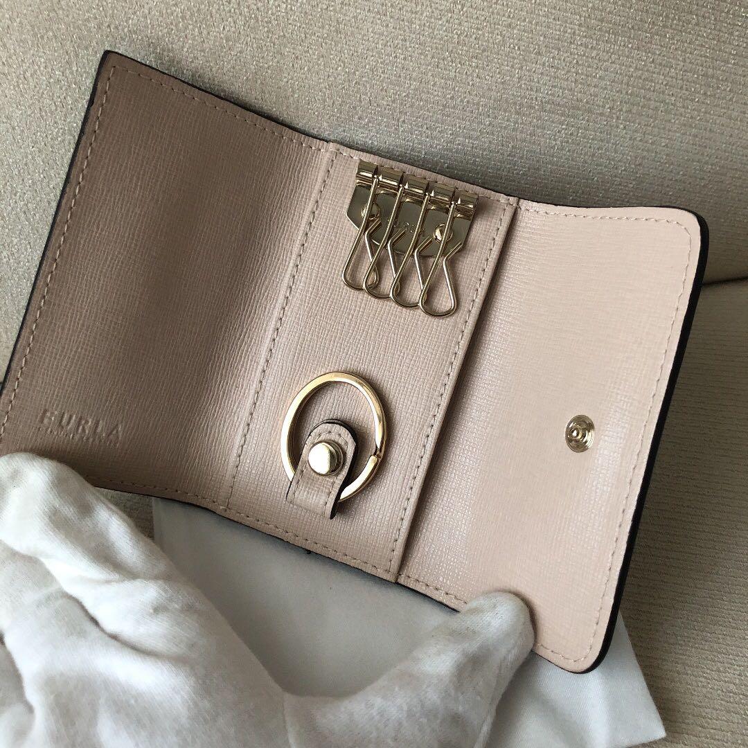新品　FURLA フルラ　定価13,200円　4連　キーケース ブルーベージュ