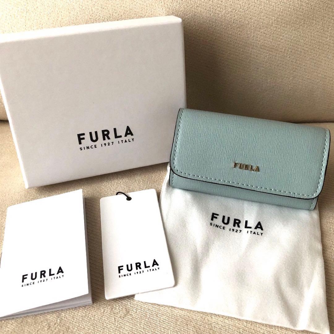 新品　FURLA フルラ　定価13,200円　4連　キーケース ブルーベージュ