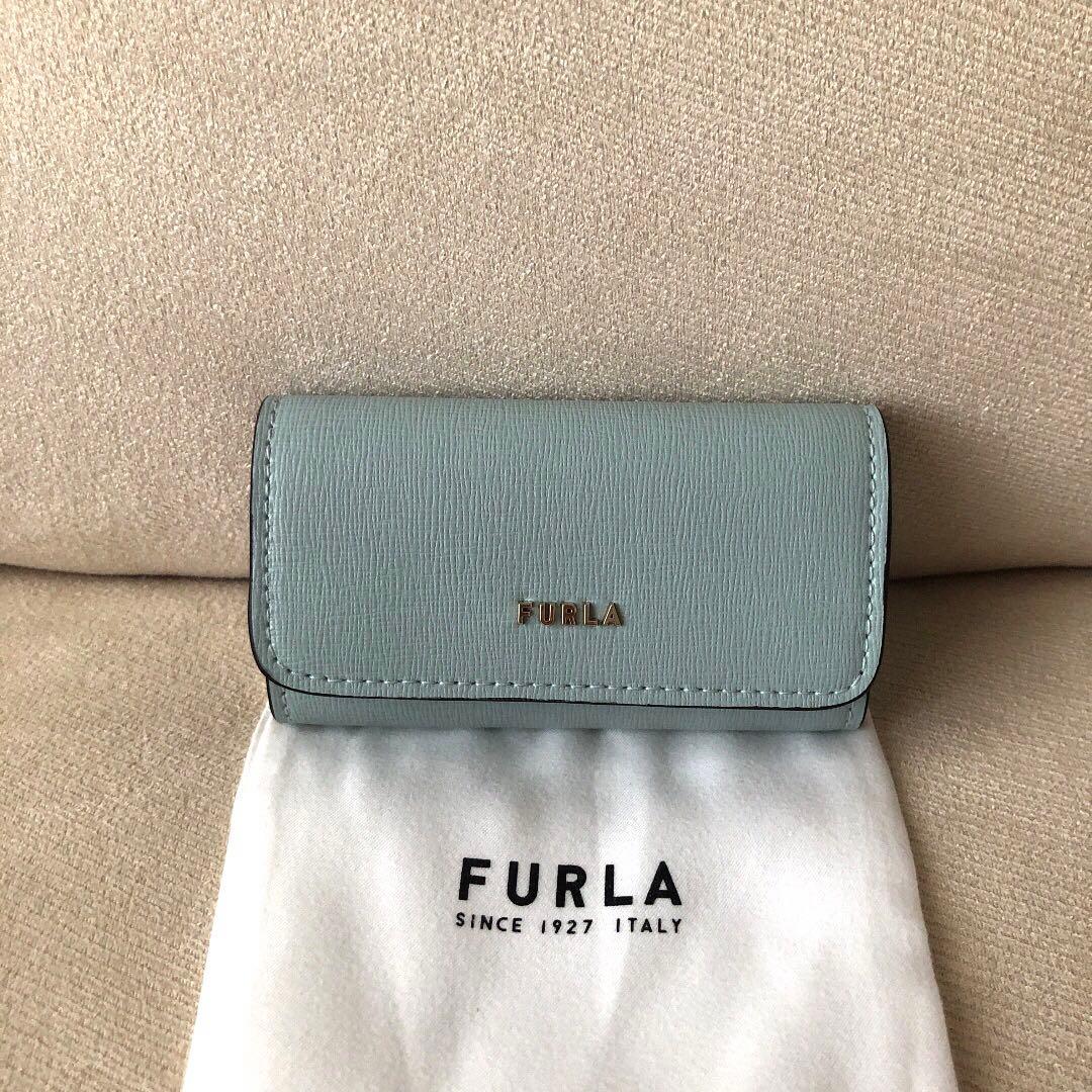 新品　FURLA フルラ　定価13,200円　4連　キーケース ブルーベージュ