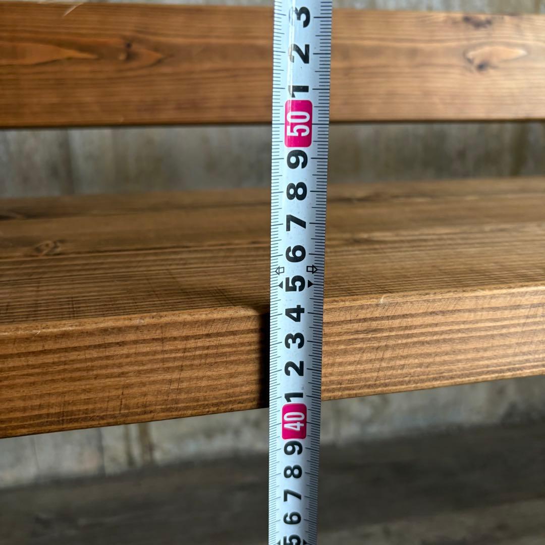 インダストリアル　ローバックベンチ　ヴィンテージ　アイアンフレーム　古材