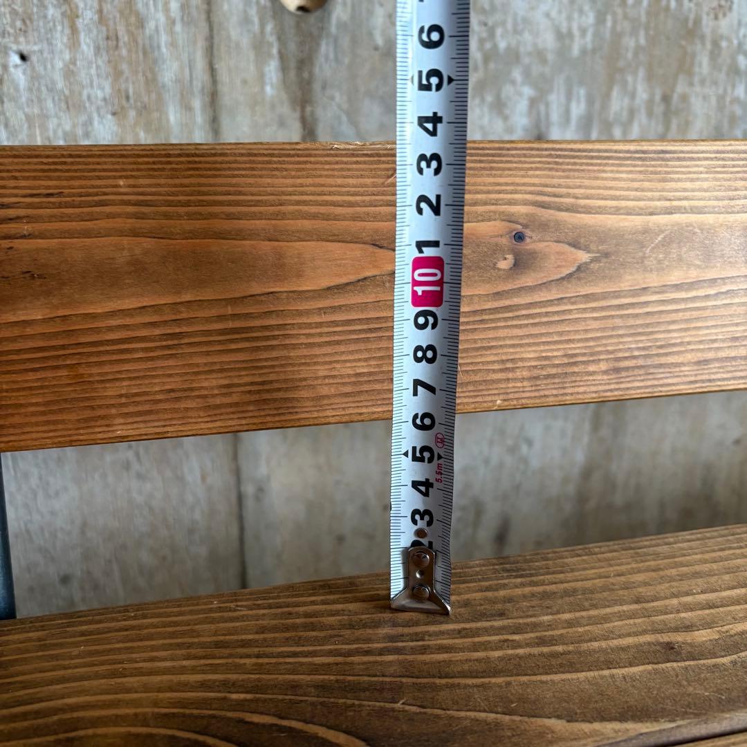 インダストリアル　ローバックベンチ　ヴィンテージ　アイアンフレーム　古材