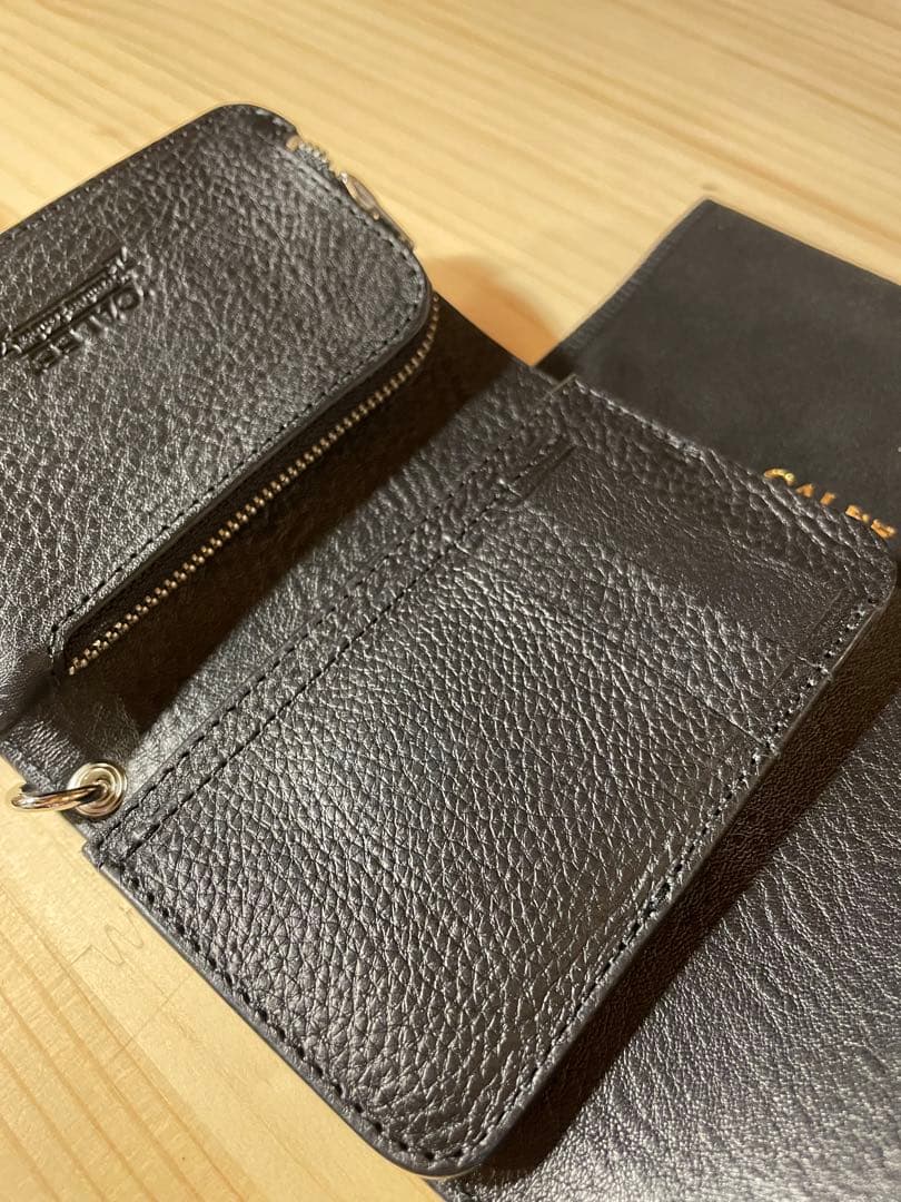 CALEE キャリー 新品 レザーハーフウォレット シルバーコンチョ