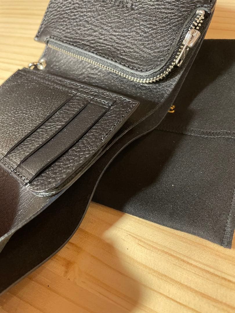 CALEE キャリー 新品 レザーハーフウォレット シルバーコンチョ