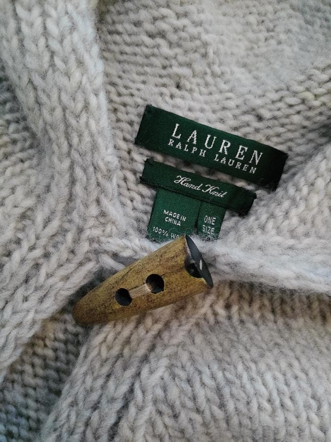 新品 RALPH LAURENラルフローレン ハンドニット ポンチョ ネイティブ