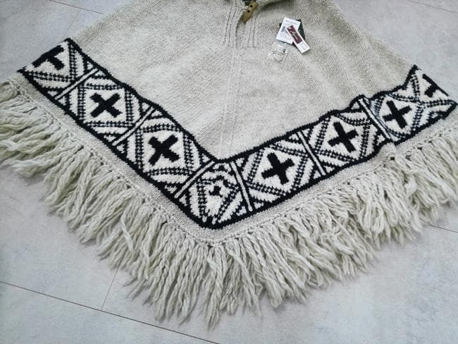 新品 RALPH LAURENラルフローレン ハンドニット ポンチョ ネイティブ