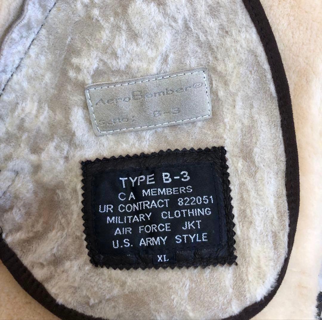ヴィンテージ B-3 レザージャケット リアルムートン Aero Bomber