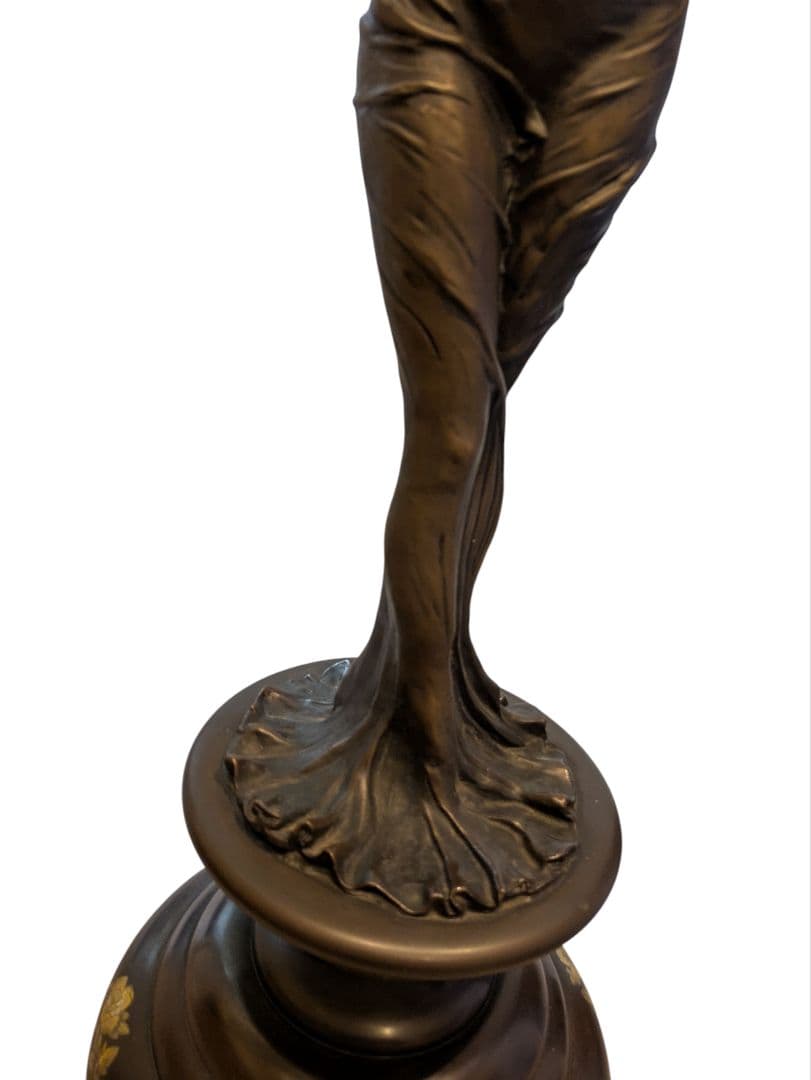 ブロンズ像 葡萄をかざした女性 アンティーク