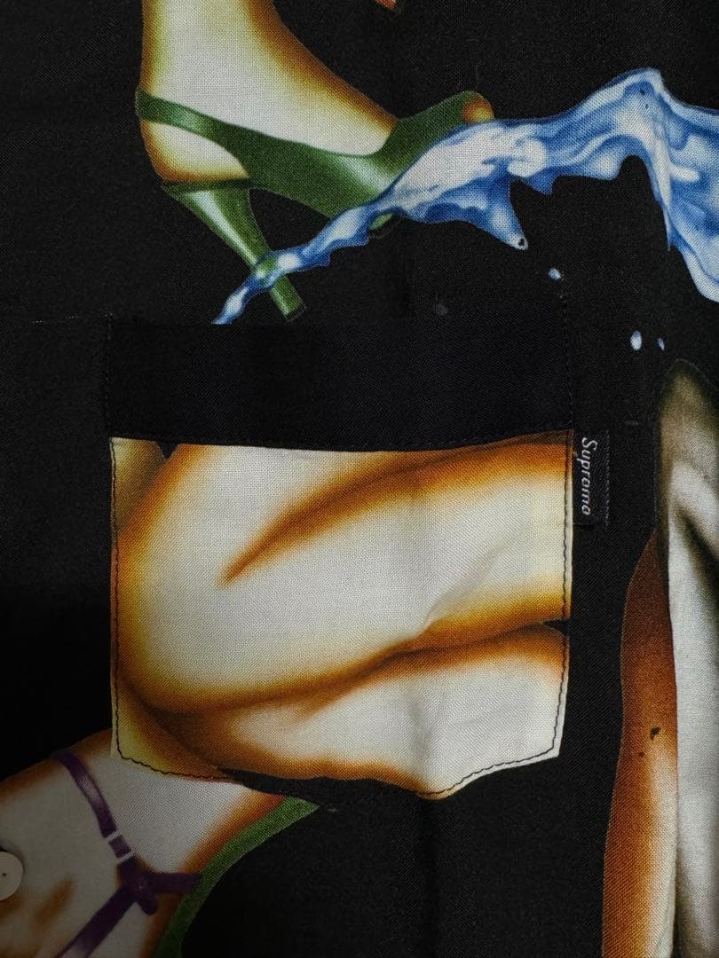 Supreme heels rayon shirt レーヨン シャツ L 登坂