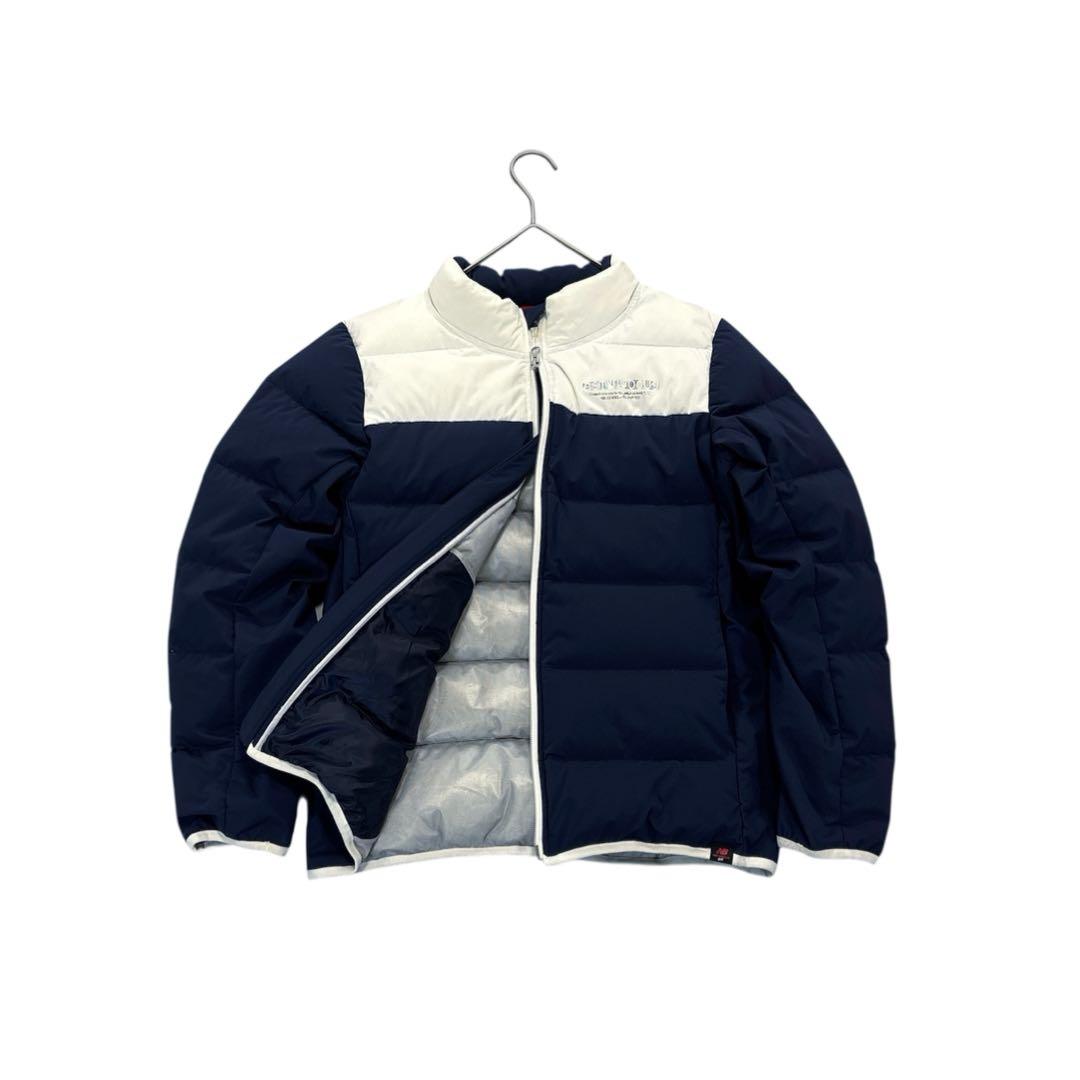 ニューバランスゴルフ　ダウンジャケット　ネイビー　バイカラー　L程度 サイズ2