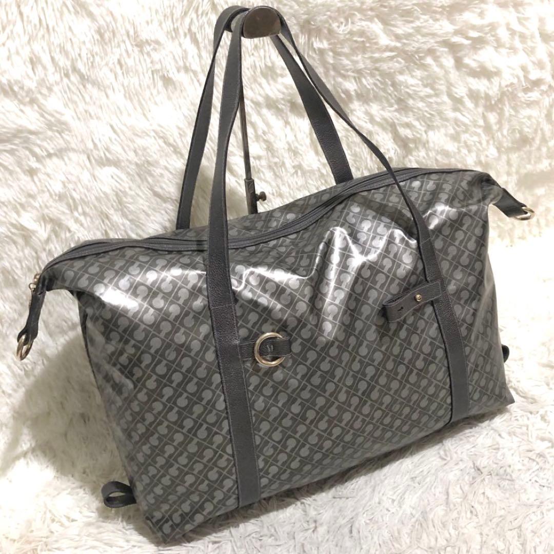 新品同様✨ゲラルディーニ　 ボストンバッグ　 大容量　ソフティ　 グレー系