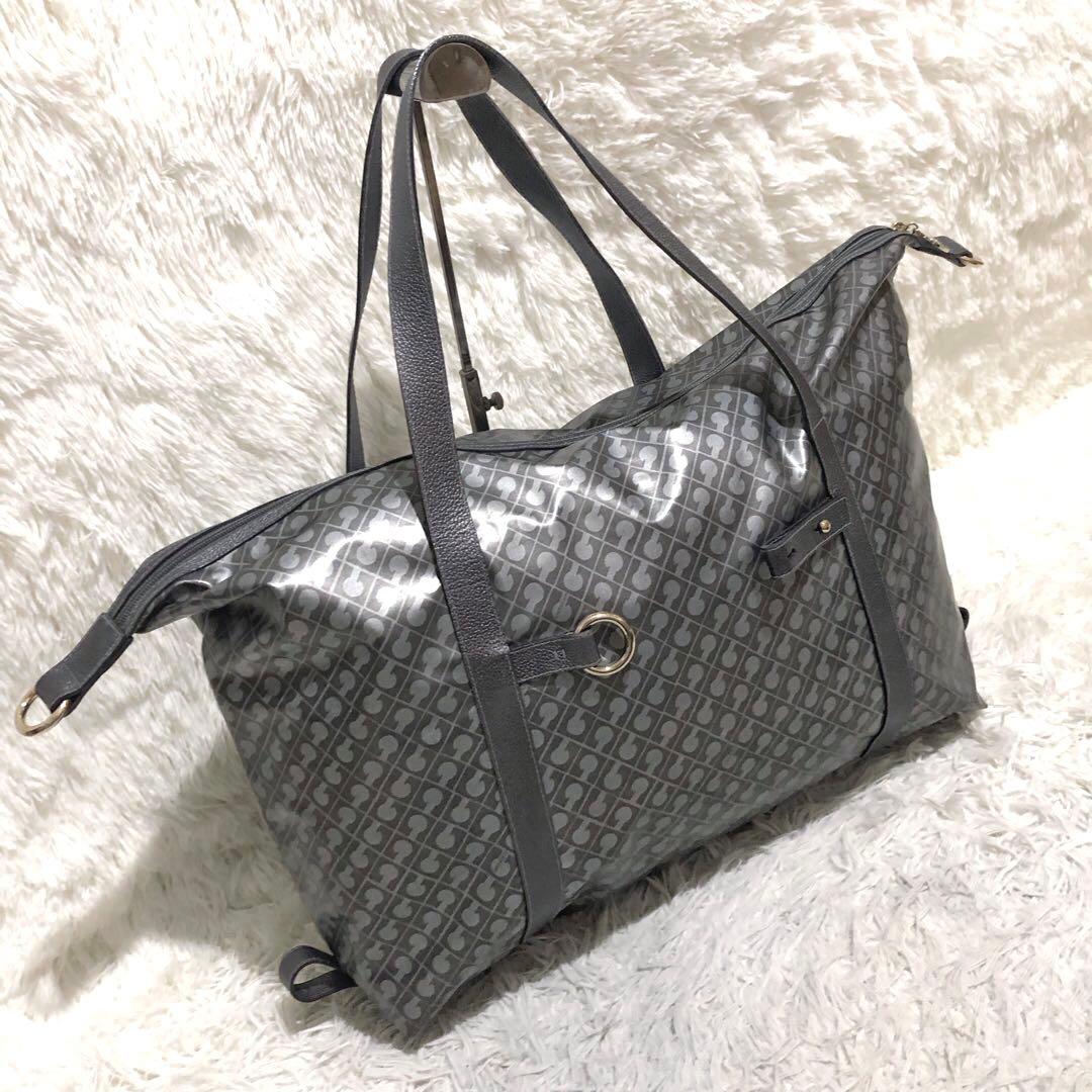 新品同様✨ゲラルディーニ　 ボストンバッグ　 大容量　ソフティ　 グレー系