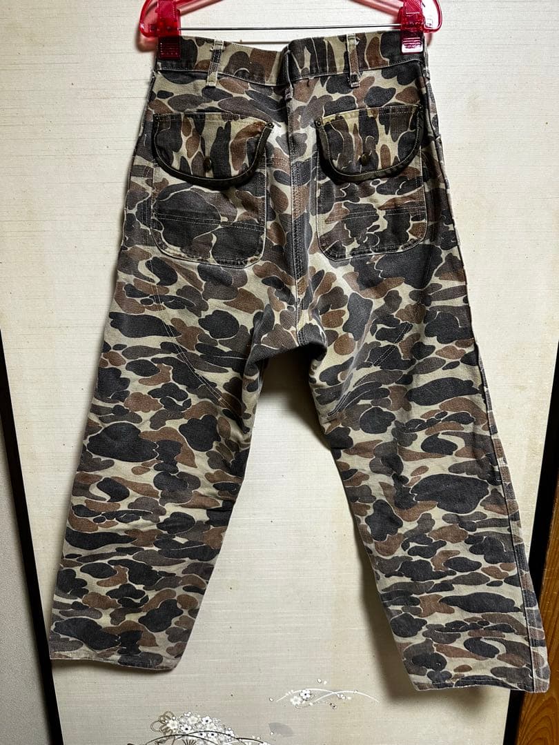 Carhartt ダックパンツ　ダックハンターカモ　80s
