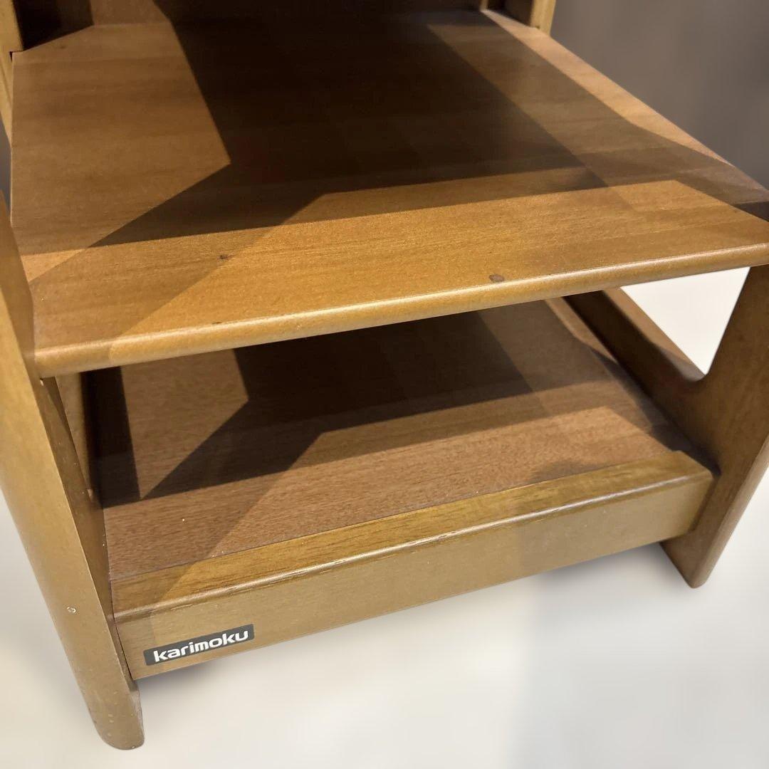 カリモク　天然木　6段スリッパラック