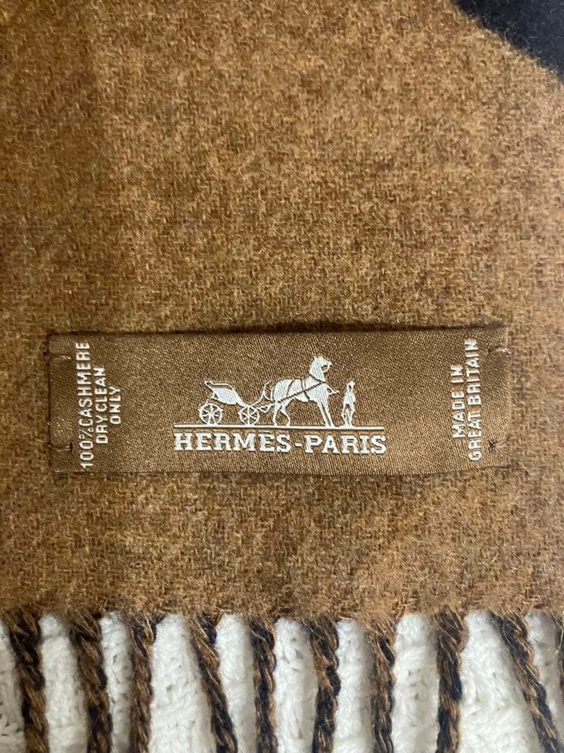 エルメス マフラー 美品 カシミヤ 100%