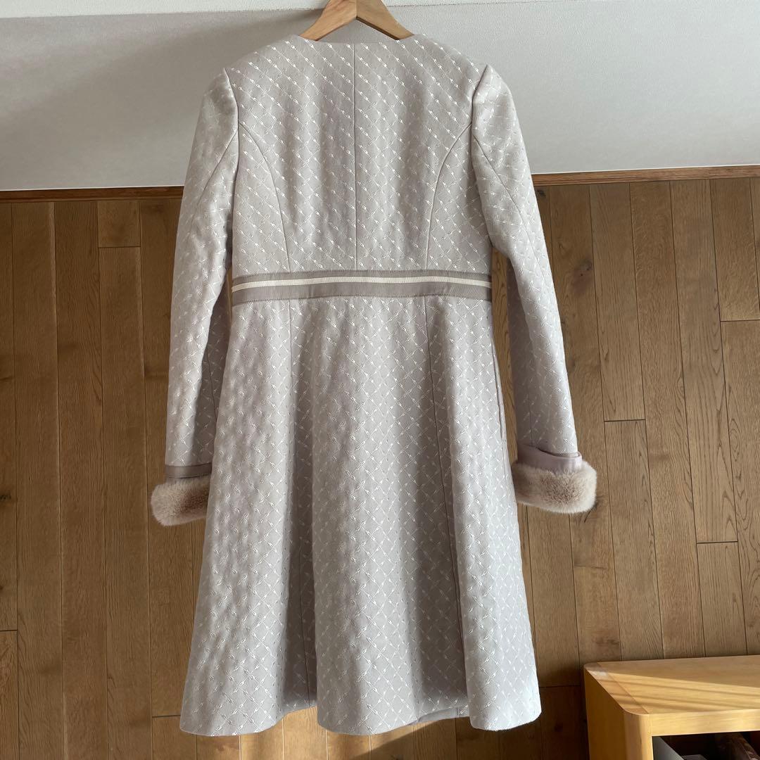 新品TOCCA トッカRIBBON CHECKERBOARD ノーカラーコート