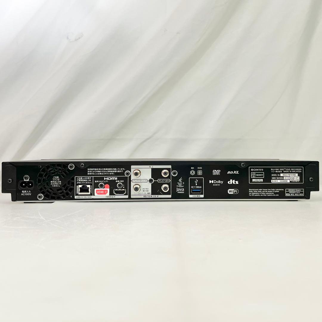 ◎ SONY BDZ-FBT4100 4K ブルーレイ DVDレコーダー