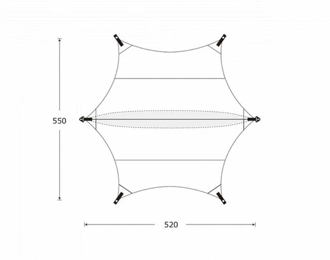 MacOne Hexa L マックワン ヘキサ タープ Ｌ アームドグリーン