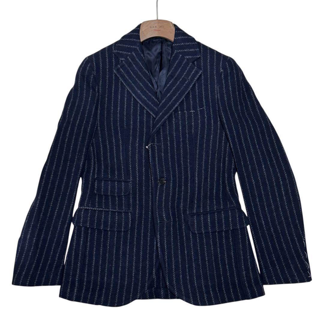 新品★ サルバトーレピッコロ ストライプ ジャケット イタリア製 定価16万円