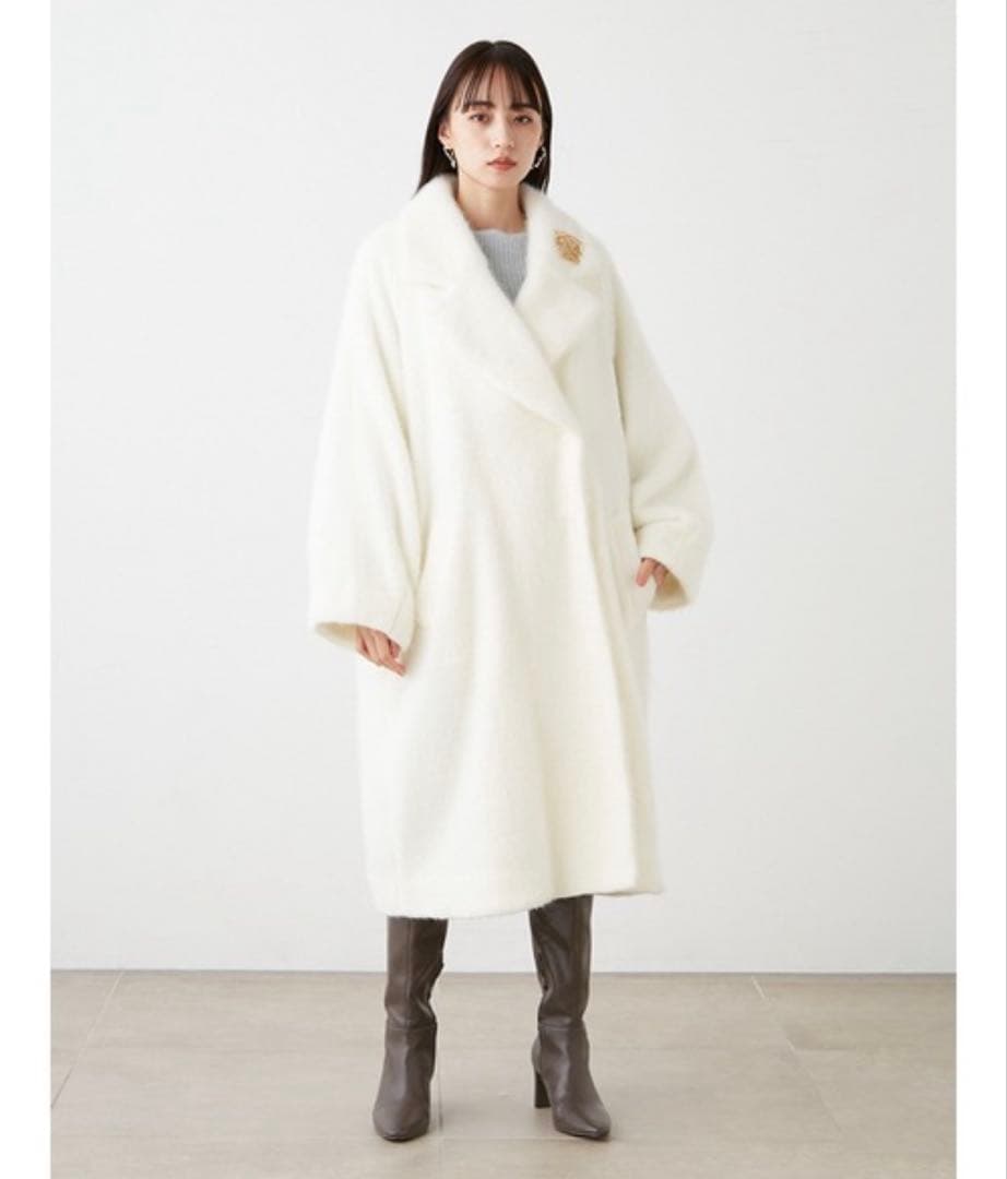 SNIDEL シャギーロングコート