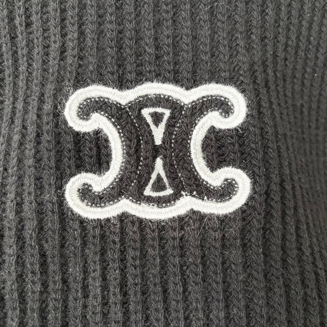 【新品未使用】CELINE セリーヌ トリオンフ マフラー 黒