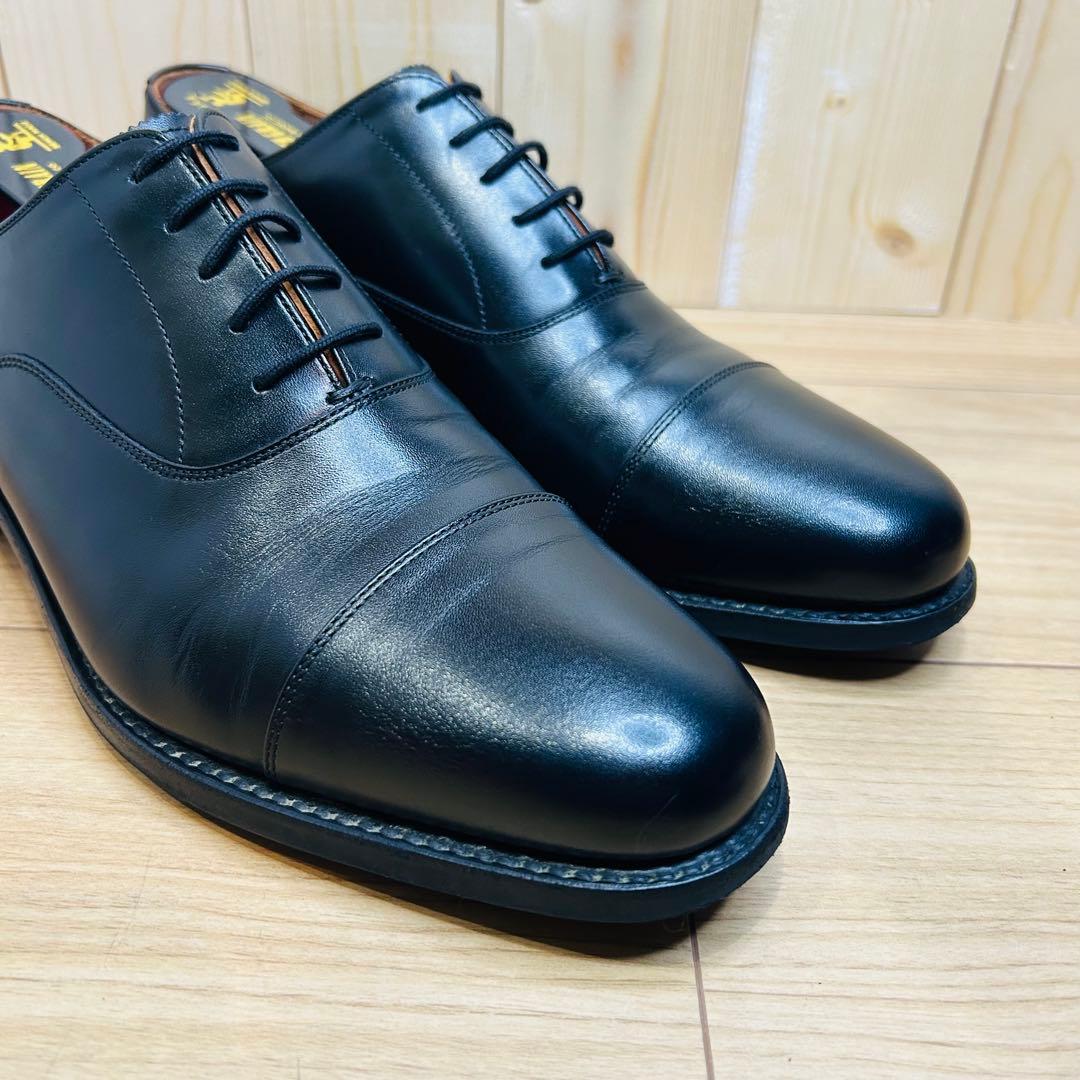 【未使用級】スコッチグレイン ストレートチップ 内羽根 25cm F-0350