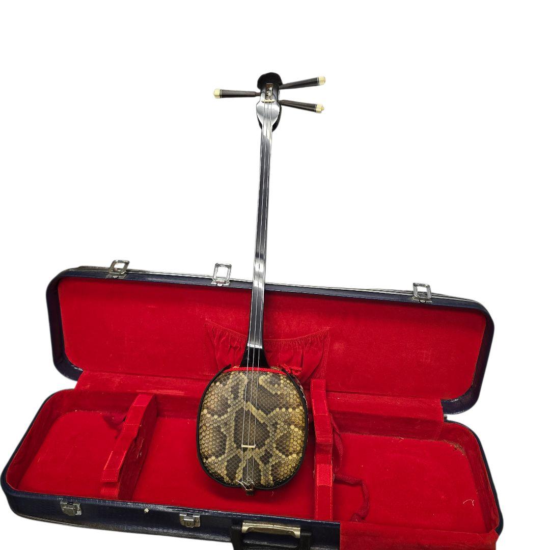 ビンテージ　三味線本体 蛇味線 ケース付き
