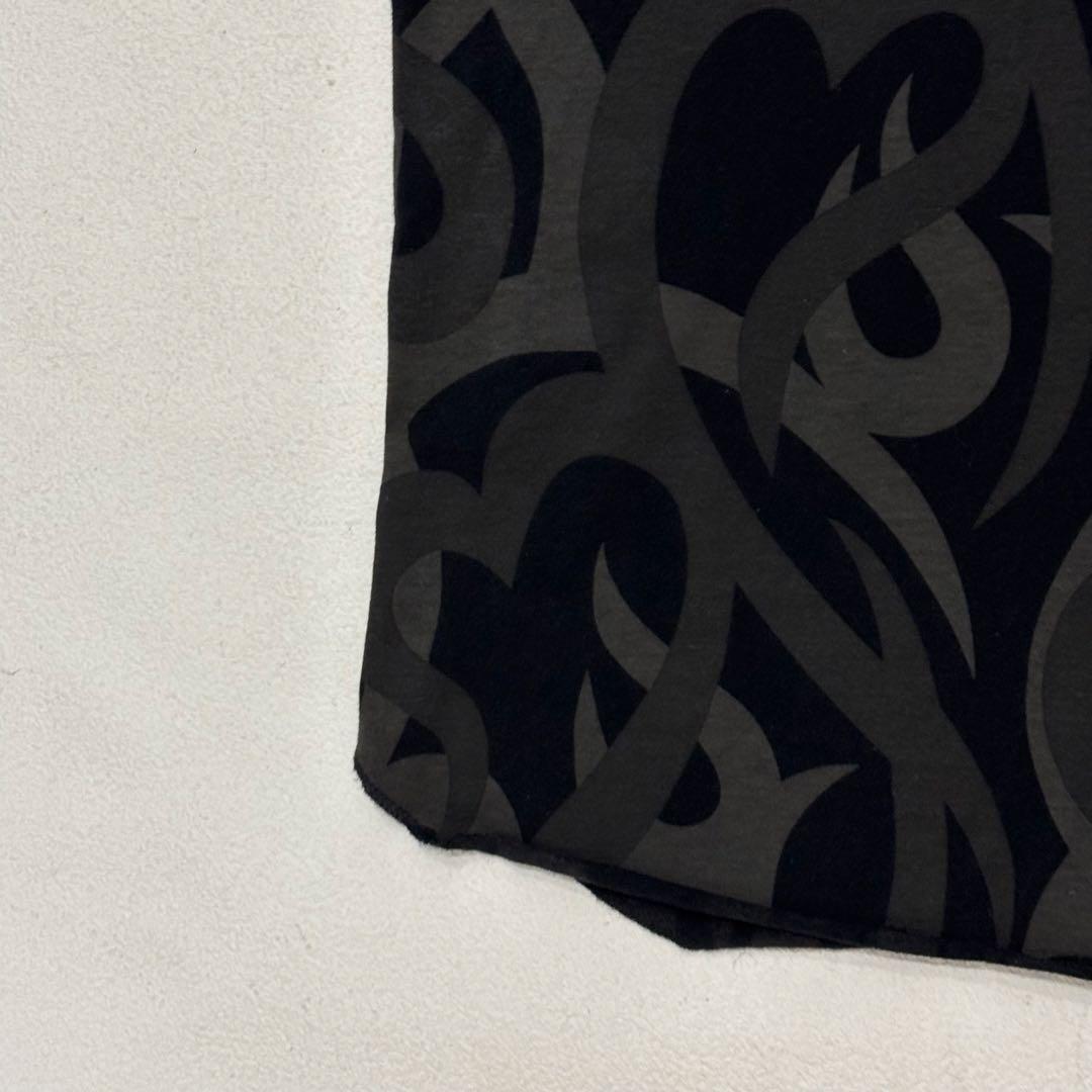 ナンバーナイン　美品 ハート トライバル カモ 柄 タンクトップ グレー 迷彩