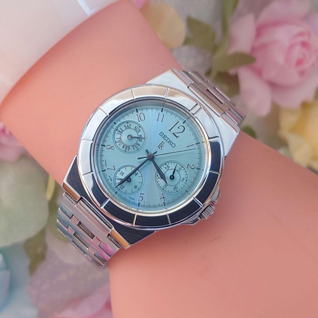 値下げ中❗️セイコールキア腕時計SEIKO LUKIAレディース5Y89ブルー