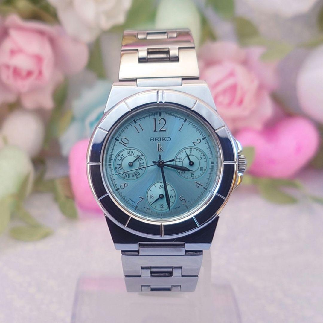 値下げ中❗️セイコールキア腕時計SEIKO LUKIAレディース5Y89ブルー