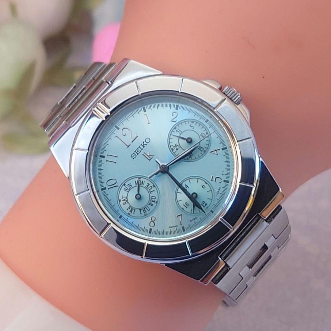 値下げ中❗️セイコールキア腕時計SEIKO LUKIAレディース5Y89ブルー