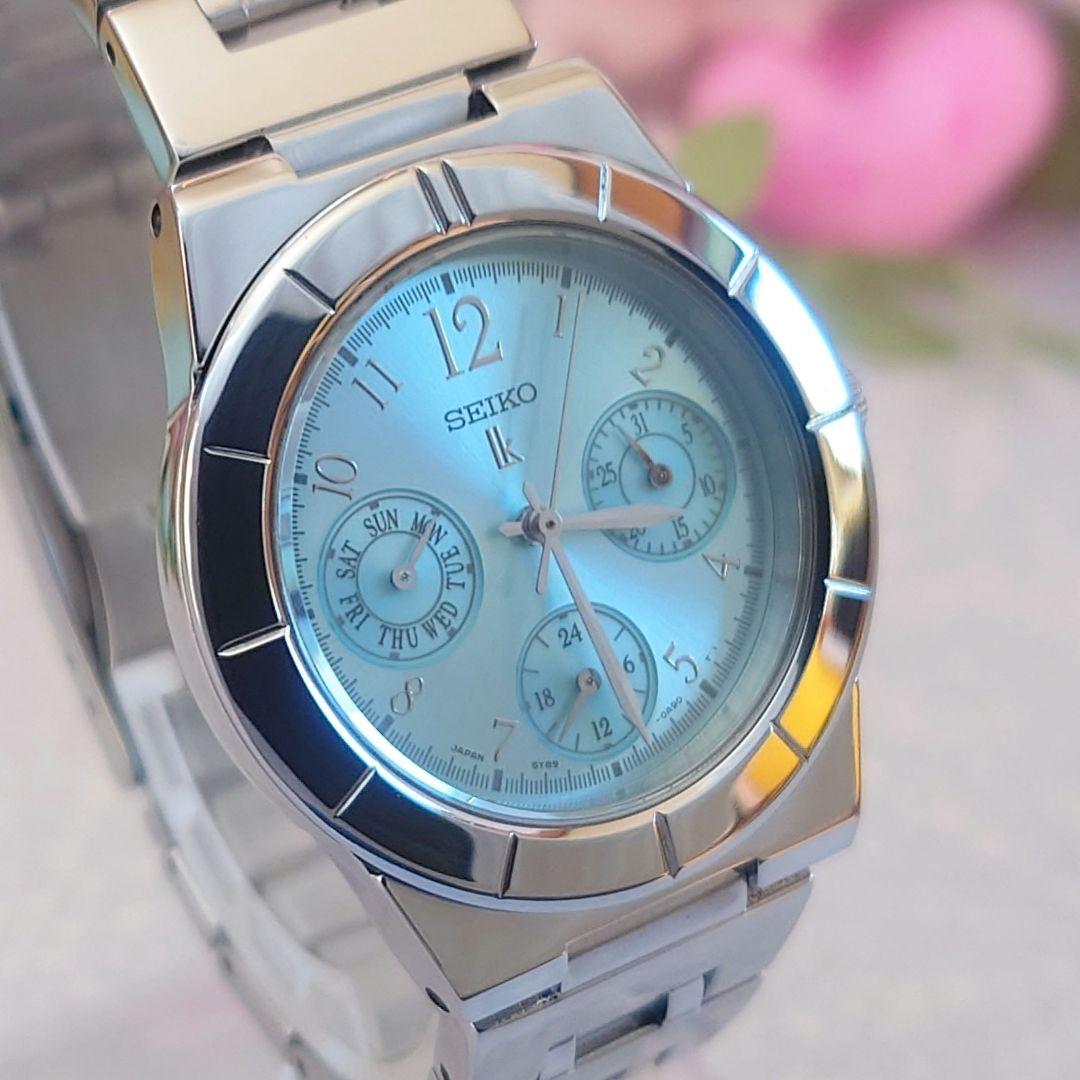 値下げ中❗️セイコールキア腕時計SEIKO LUKIAレディース5Y89ブルー