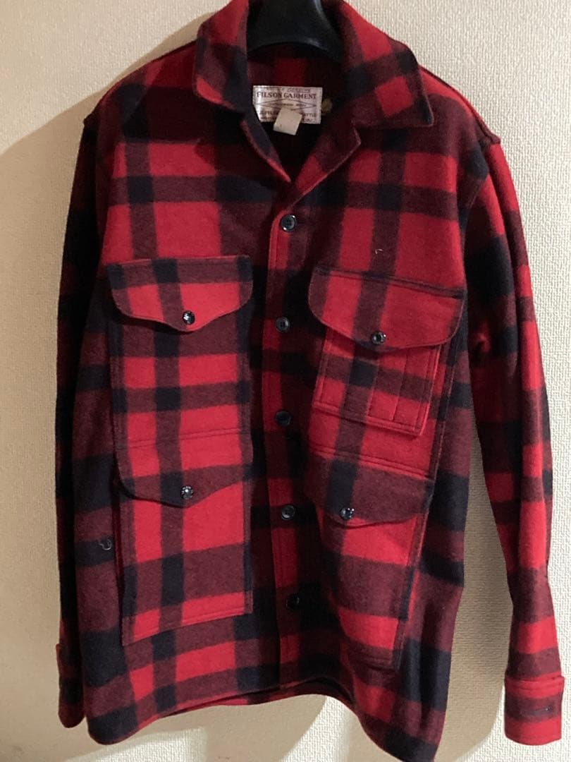 Filson フィルソン　マッキーノウールシャツジャケット　赤黒　38