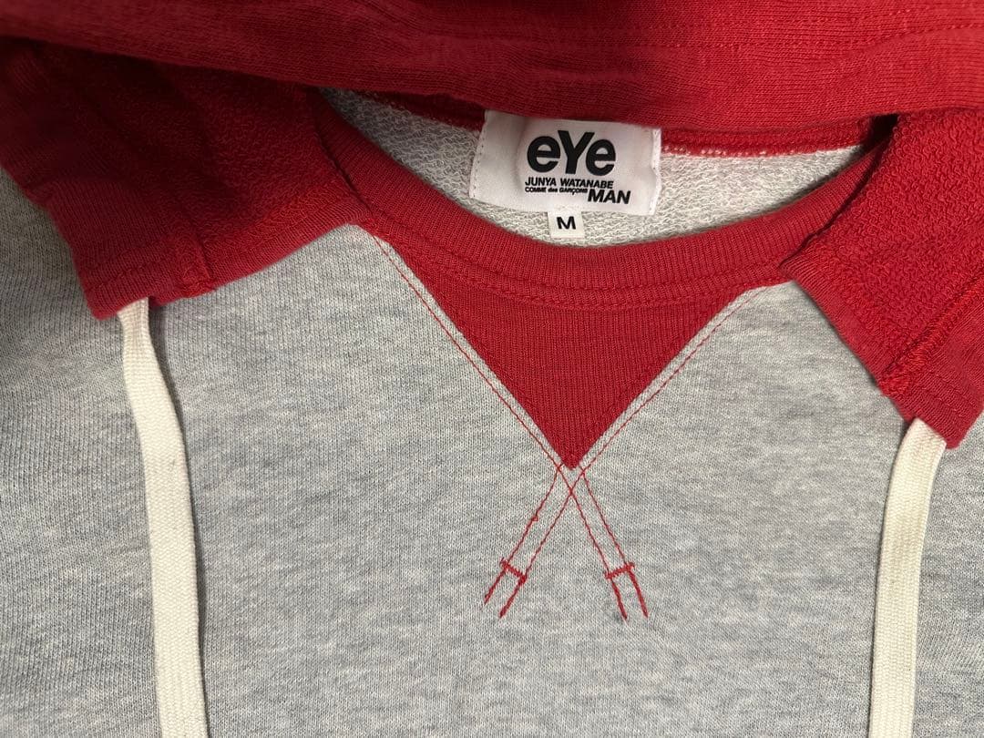 eYe JUNYA WATANABE MAN パーカー グレー/レッド