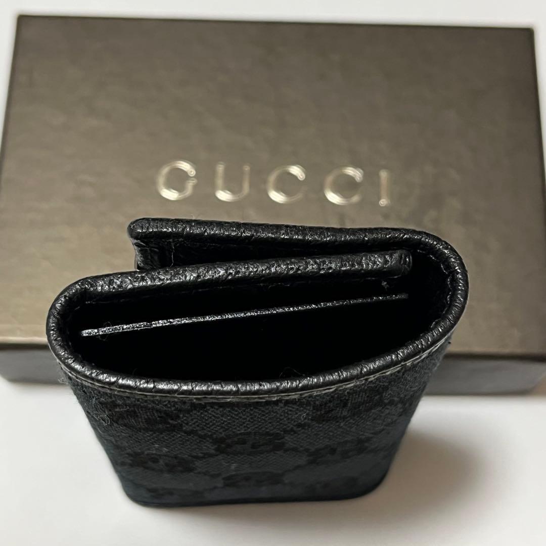未使用級✨️箱付き　GUCCI キーケース　GG柄　ブラック キャンバス 6連