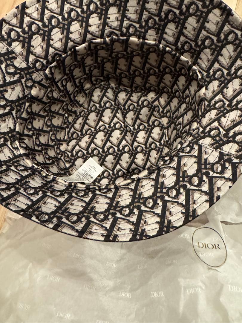 Christian Dior バケットハット 58 ディオール　ブラック