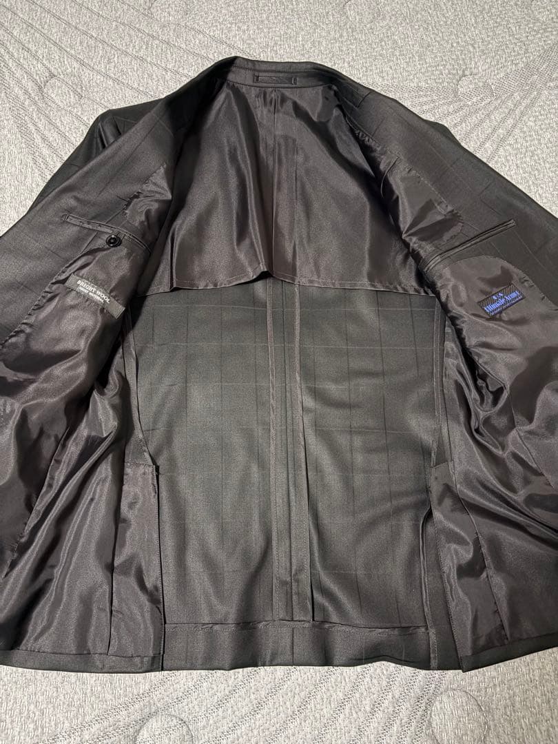 【新品】スリーピース　セットアップ　ブラックシャドウブロックチェック　AB5