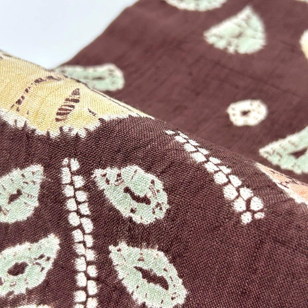 【着物と帯 時流】N2671s◇正絹 九寸名古屋帯◇紬 絞り 未使用品