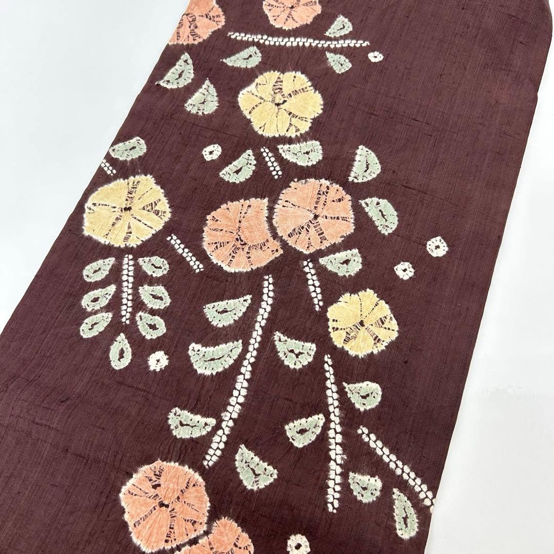 【着物と帯 時流】N2671s◇正絹 九寸名古屋帯◇紬 絞り 未使用品