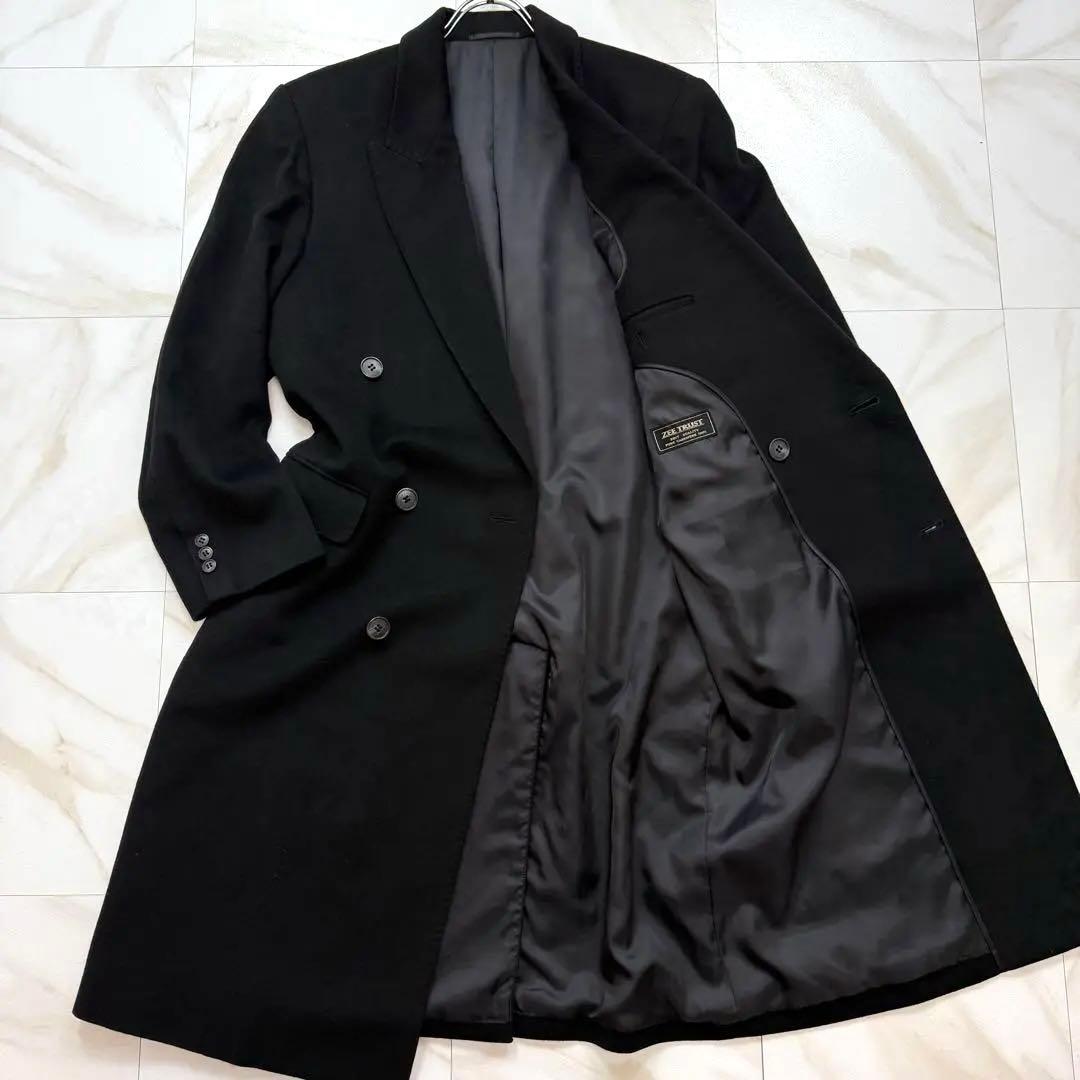 美品✨ダブルブレスト チェスターコート カシミヤ100% ロング丈