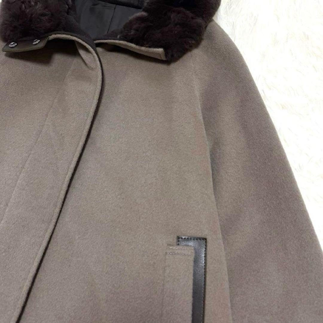 K.T KIYOKO TAKASE アンゴラウール Ａラインショートコート 9号