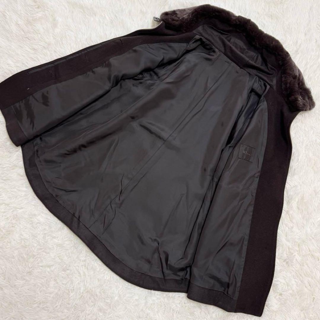 K.T KIYOKO TAKASE アンゴラウール Ａラインショートコート 9号